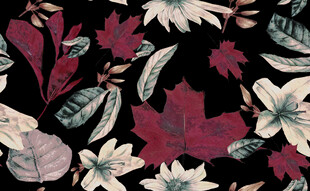 复古花卉图案织物纹理