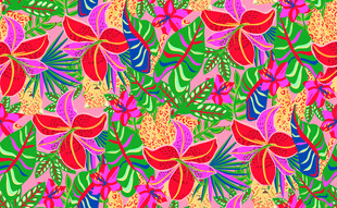 缤纷花卉图案背景