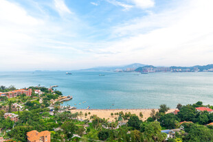 美丽海滨风光俯瞰图