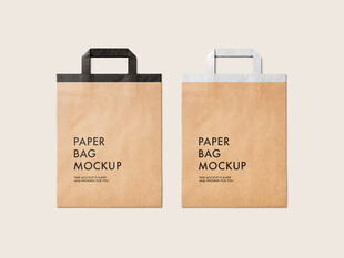 牛皮纸手提袋设计展示样机