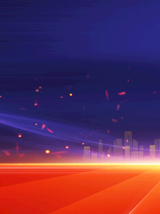 炫彩科技风城市夜景背景