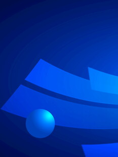 蓝色几何球体抽象背景图