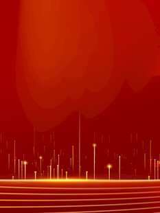 红色科技感光线背景画面