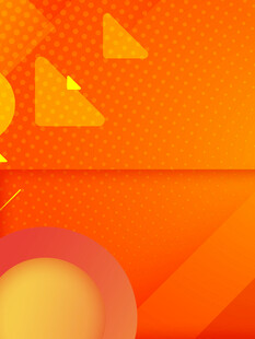 橙色几何元素抽象背景图