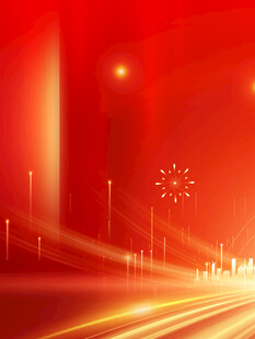 红色科技风炫酷光影背景