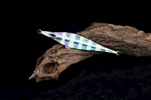 蓝白斑点鱼栖于枯木上