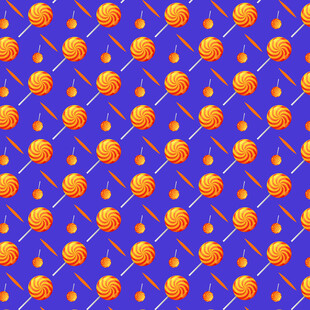 紫色背景橙色球图案设计