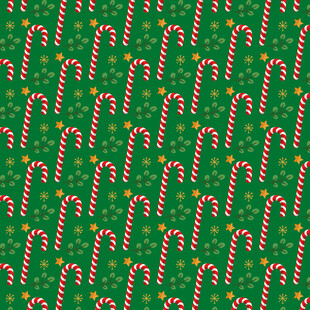 圣诞糖果手杖绿色背景图