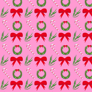 粉色圣诞装饰图案背景