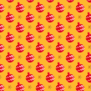 圣诞主题红色装饰图案背景