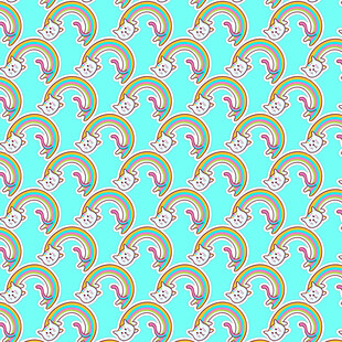 彩虹独角兽图案背景