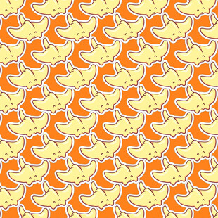 橙黄相间几何图案纹理
