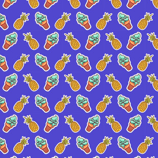 紫色背景的饮料图案设计