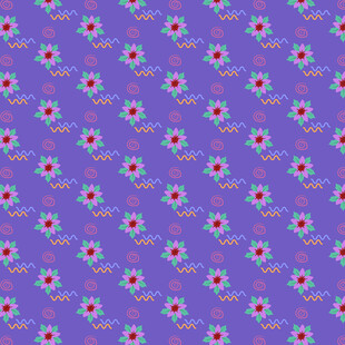 紫色花卉图案背景纹理