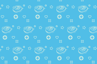 蓝色卡通图案无缝背景