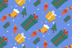 圣诞礼物图案背景