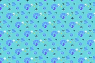 蓝色波点图案背景