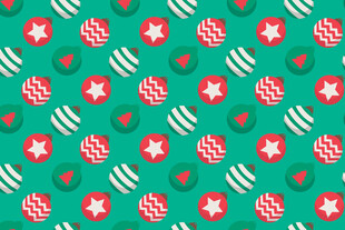 圣诞主题绿色花纹图案