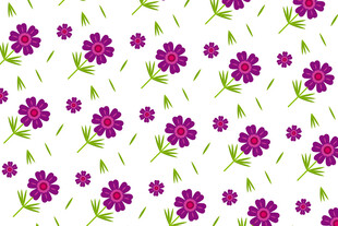 紫色小花无缝图案背景