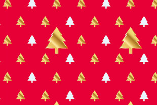 红色圣诞松树图案背景