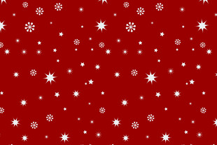 红色雪花星星节日背景图
