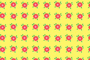 黄色底花卉图案背景