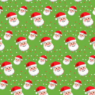 圣诞老人图案绿色背景图