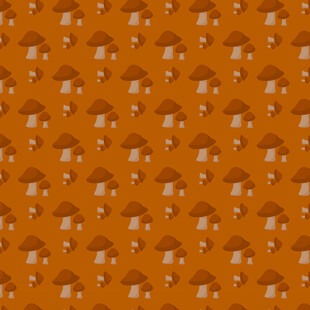 橙色蘑菇图案纹理背景