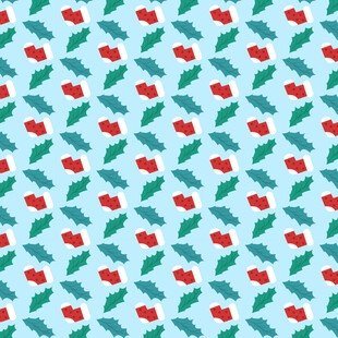 圣诞冬青浆果图案背景