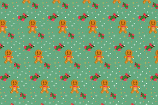 绿色底动物图案无缝背景