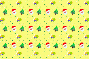 圣诞元素无缝图案背景