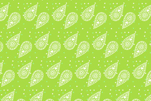 绿色佩斯利花纹背景图案