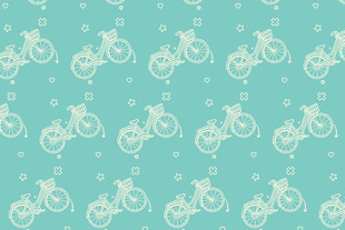 浅蓝色自行车图案背景