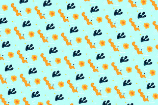 蓝底几何图案无缝背景图