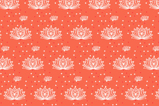 红色莲花图案背景纹理