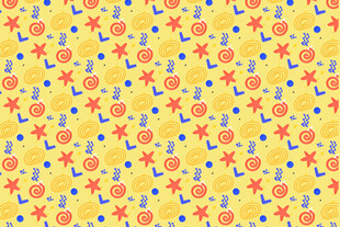 黄色花卉图案背景纹理