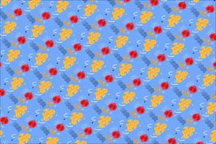 蓝色底彩色图案无缝背景