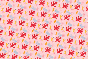 粉色底红色枫叶图案纹理