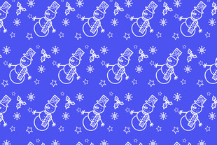 蓝色雪花铃铛图案背景