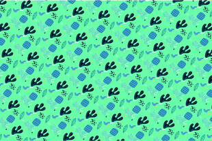 清新绿底波点图案设计