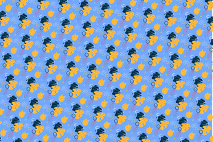 蓝色背景卡通图案纹理