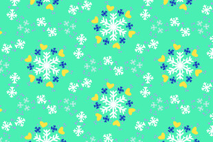 清新雪花图案背景