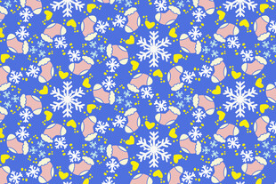 蓝色雪花图案装饰背景