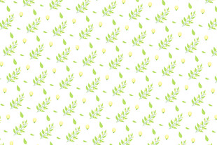 清新绿叶花卉图案背景