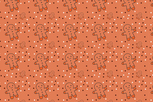 橙色花卉图案纹理背景