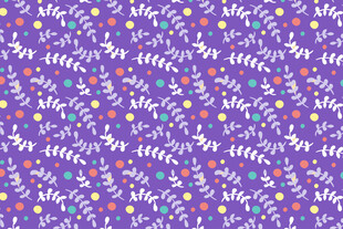 紫色梦幻花卉无缝图案