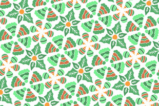 绿色几何图案无缝背景图