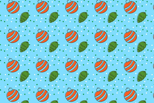 蓝色底果蔬图案背景图