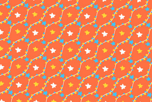 橙色几何图案无缝背景