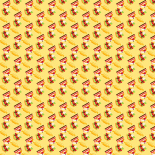 黄色背景圣诞帽图案纹理
